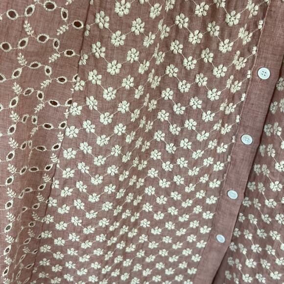 Zara Dress Women's Small Midi Embroidered Balloon Sleeve Malina Button Up - Picture 6 of 11